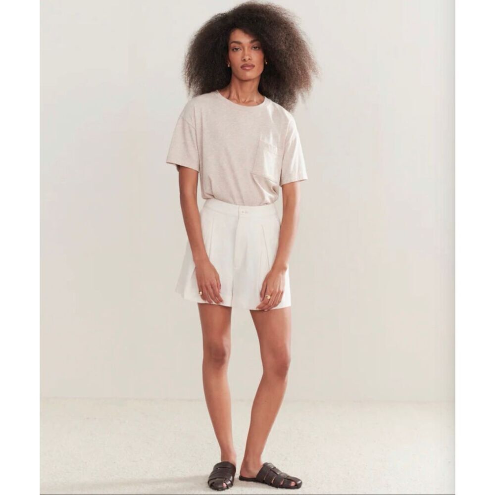 Jenni Kayne Vintage Pocket Tee in Oatmeal Size XXL